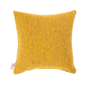 Harris Tweed/Pure Wool/Yellow/Gorse/Mustard/Herringbone/Outer Hebrides/Scatter/Cushion/
