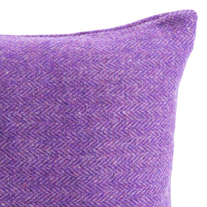 Harris Tweed/Pure Wool/Purple/Violet/Herringbone/Outer Hebrides/Scatter/ Cushion/Back