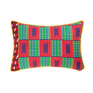 Kente/Ghana/Cotton/Scatter/Cushion/Pattern/Green/Red/Blue/
