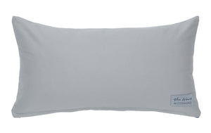 Grey Corduroy Rectangle Scatter Cushion from Bali, Indonesia - BACK