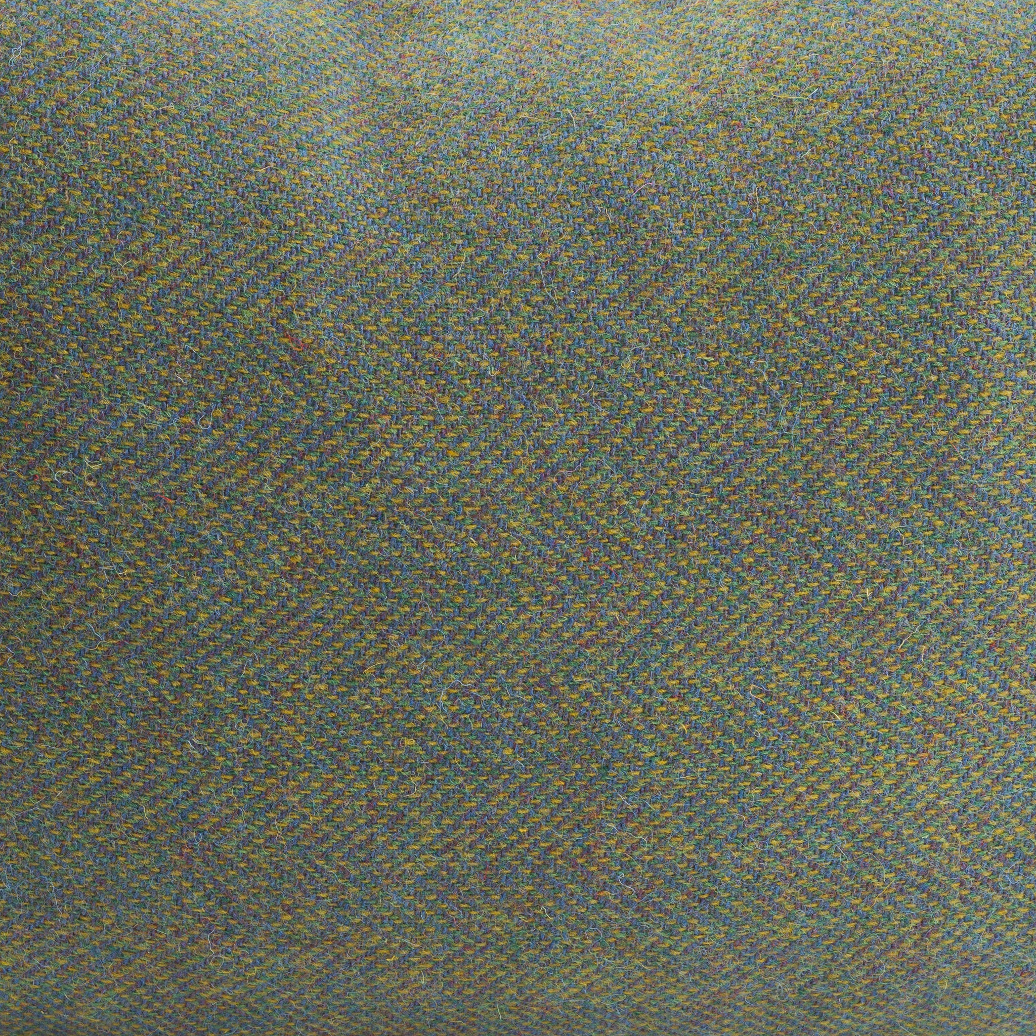Pale Green Herringbone Harris Tweed Scatter Rectangle Cushion from the Outer Hebrides -  DETAIL
