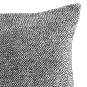Harris Tweed/Pure Wool/Outer Hebrides/Scatter/Cushion/Grey/Herringbone/Detail/