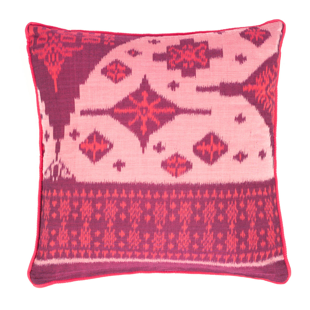 Luxury cushion/Scatter cushion/Designer cushion/Pink/Fuchsia/Pale pink/Ikat cushions/Bali/Indonesia